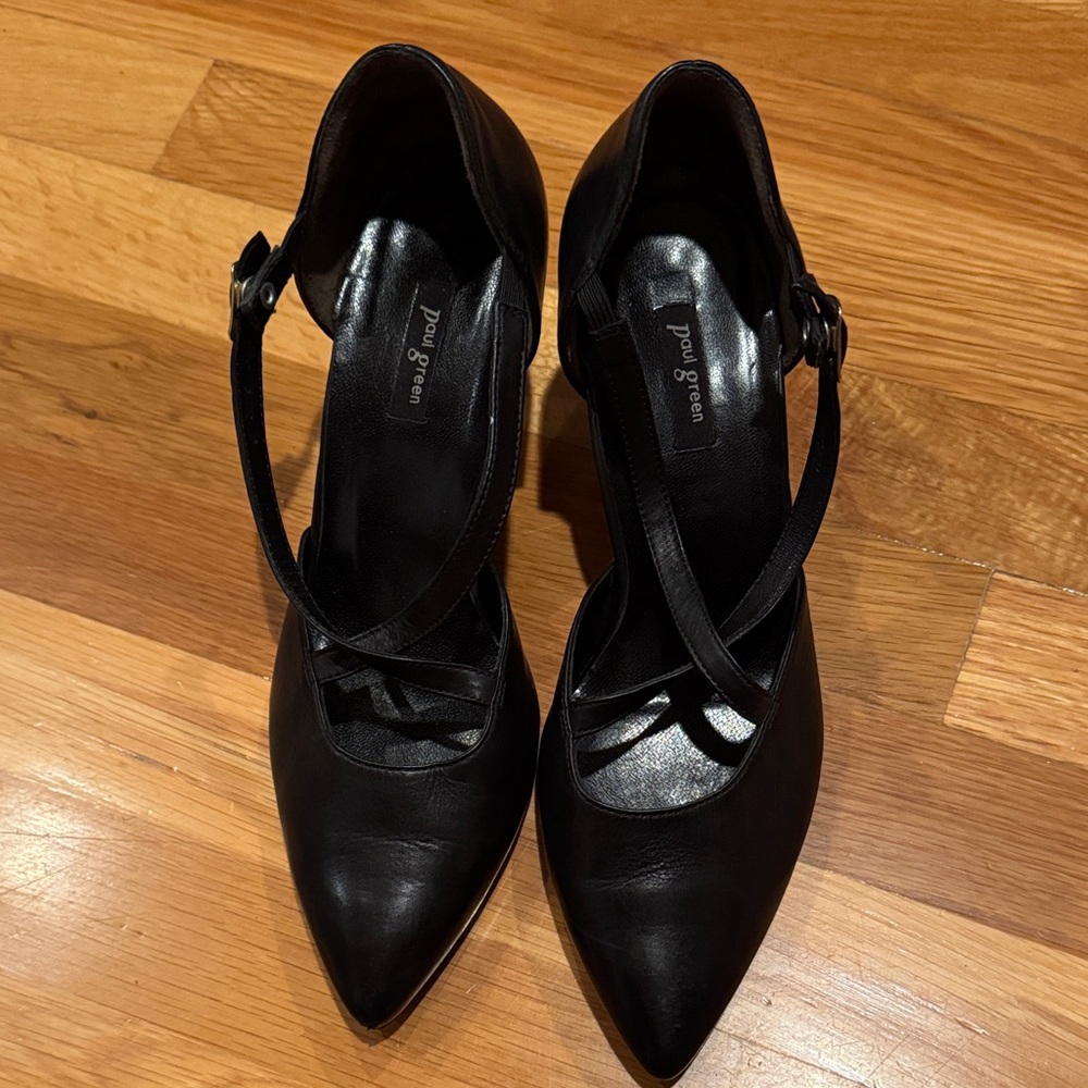 Paul Green Black Strappy Heels
